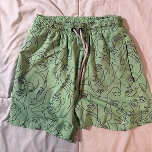 YoungLA Mint Green Graphic Shorts